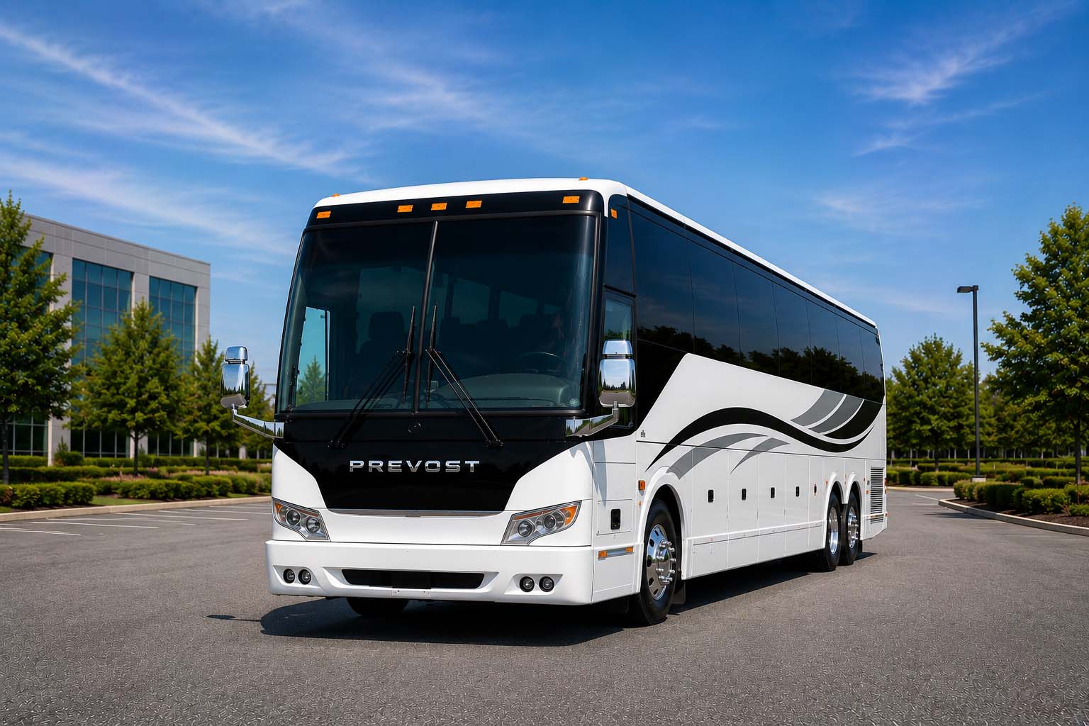 Charter bus rental in Lawrence, KS